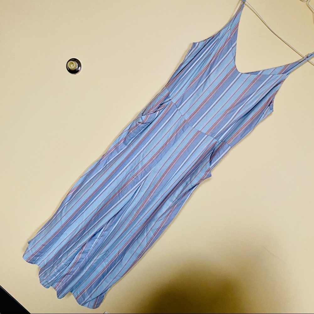 Pure collection striped jumpsuit.